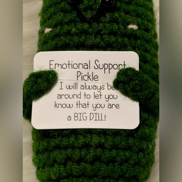 Emotional Support Crochet Pickle - Picture 2 of 2